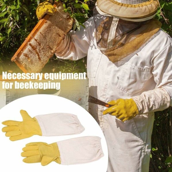 Biavlerhandsker Beskyttelseshandsker Fåreskindshandsker med Lang Sl