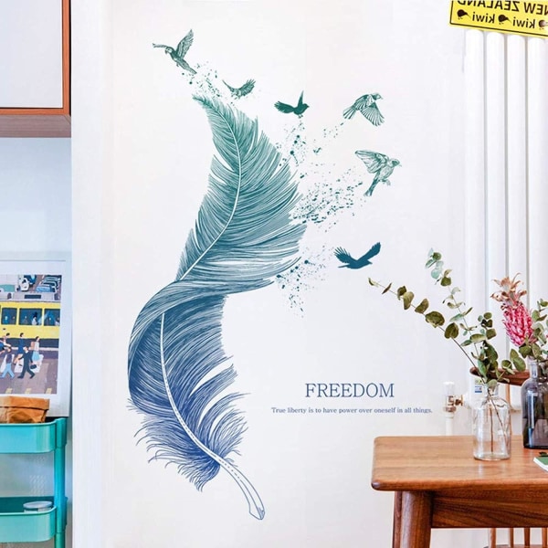 Feathers Wall Stickers Veggdekor for soverom veggmaleri som Wall Deco