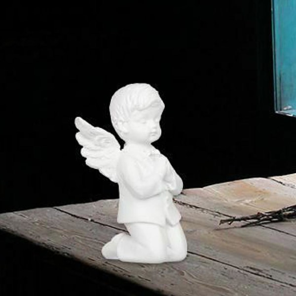 Angel Statue Art Decors Praying Cherub Resin (dreng)