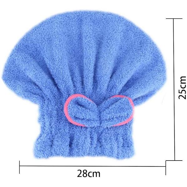 Hårhandduk, 2-pack, torkhuv för dusch, bad och spa, turbanhandduk, snabb torkning, absorberande handduk för barn