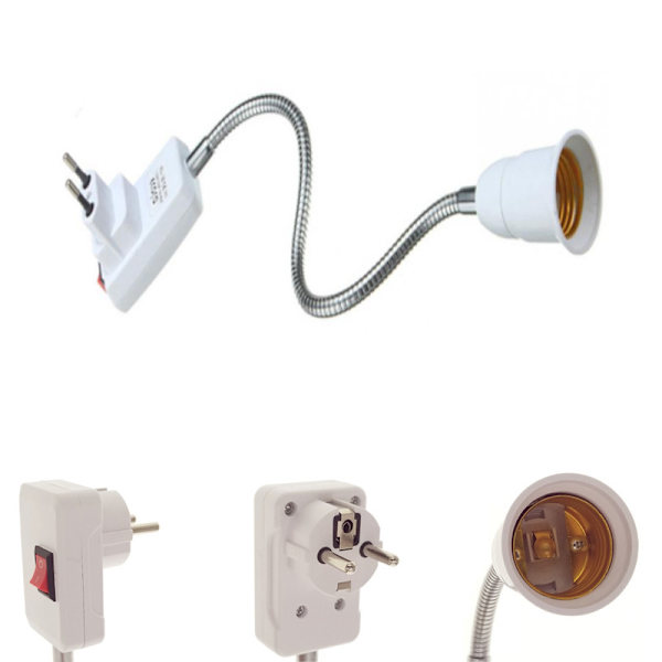 E27-uttag med trådlös strömbrytare, 360 graders dimbar LED-lampa Doo