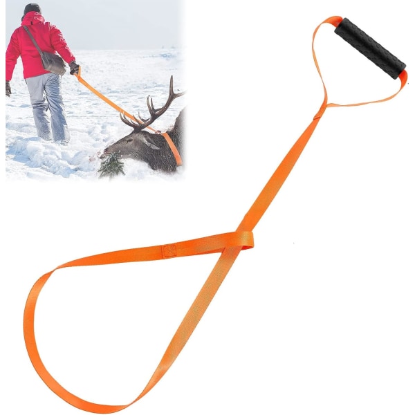 4.9ft Deer Drag Orange Harness Deer Tow Rope Deer Drag and Harnes