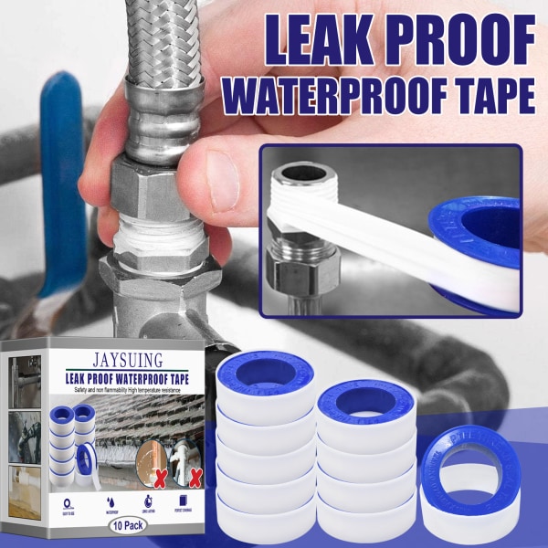 10 st Dukttejp VVS-tillbehör gängtejp Flex Seal Tap