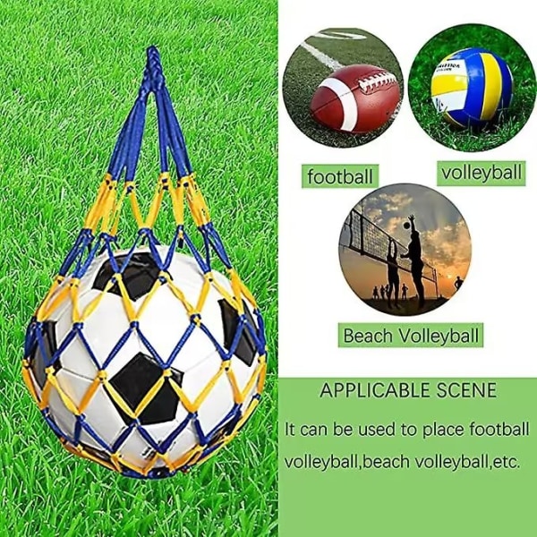Fotbollsnätpåse Nylon Mesh Bollpåse Basketbollnätpåse Mesh Singelspelarnätpåse Rugbynätpåse Volleybollnätpåse Lämplig för strandvolleyboll Utomhus