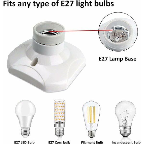 E27 Skruv-i Takuttag, E27 Garageuttag, AC 220-240V, LED