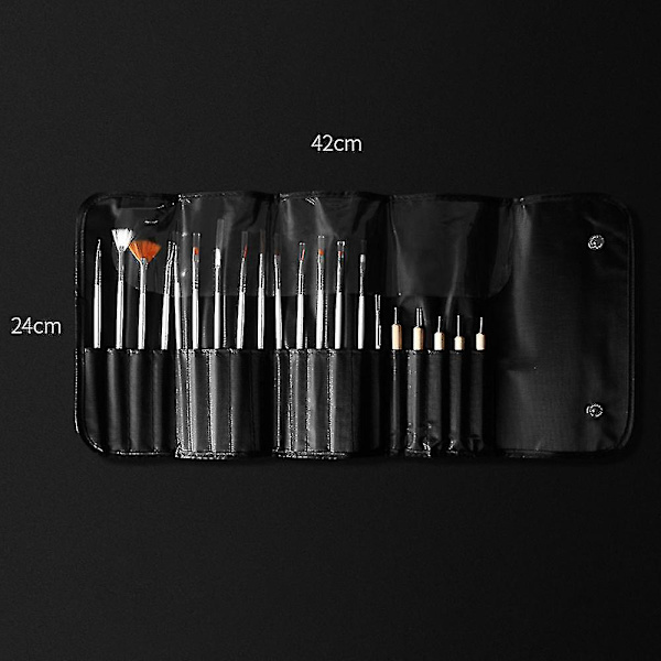 20 st professionella nagelkonstdesignmålningsdetaljeringsborstar och