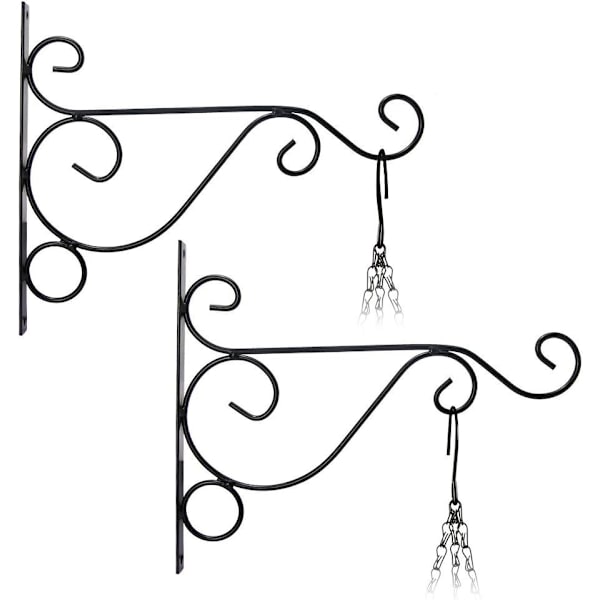 2 st väggmonterade växtkrokar (26 cm * 21 cm) Hängande blomkrukahållare
