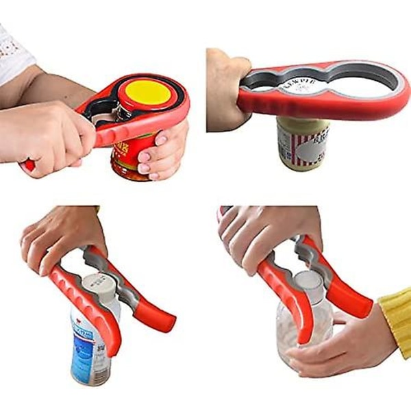 Bottle Opener Easy Grip To Adjust Lid 4 In 1 Multifunctional Bott