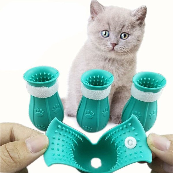 4st Cat Anti-Scratch Foot Boots Cat Anti-Scratch Boots Grooming