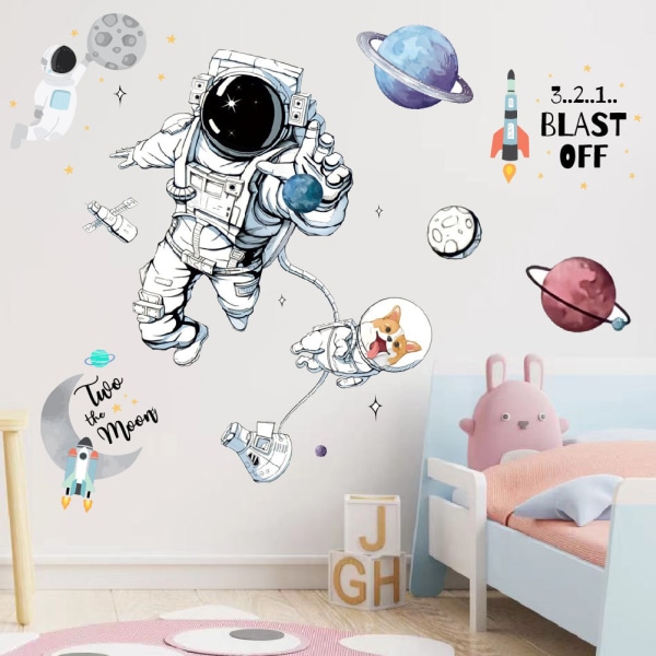 Astronaut rocket wallsticker, wall sticker sticker, wall decoration