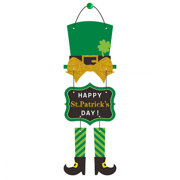 St. Patrick's Day Fest Dekoration Dörrskylt Hängande Kreativ Form