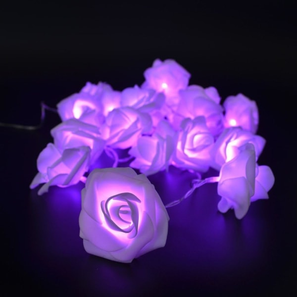 20 LED USB-drevne Premium String Flower Romantiske Rose Fairy Lys