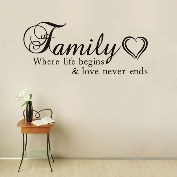 Family creative living room bedroom background wall stickers