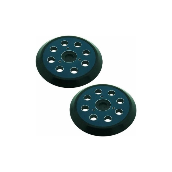 Slipeskiver til oscillerende slipemaskin 125 mm 2 sett med 2 pads 8 hull Kompatibel med Makita M9204 BO5030 BO5031 DBO180Z BO8041 DBO180RMJ BO5041 BO5010 BO50111 BO5012