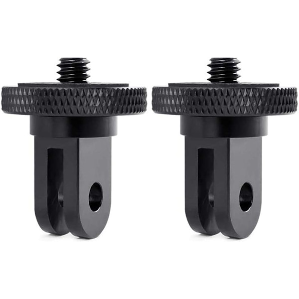2-pack metallfäste för Insta360/GoPro-serie actionkamera 1/4 selfie-pinne
