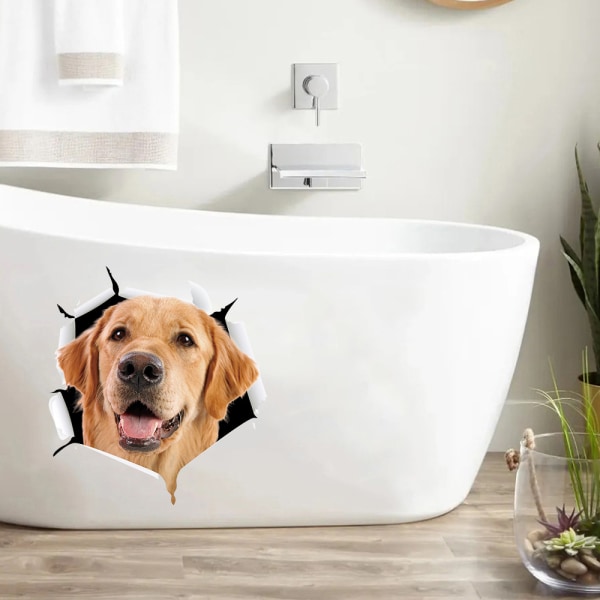 Creative Cat Hunde Toilet Badekar Køleskab Wall Sticker Living