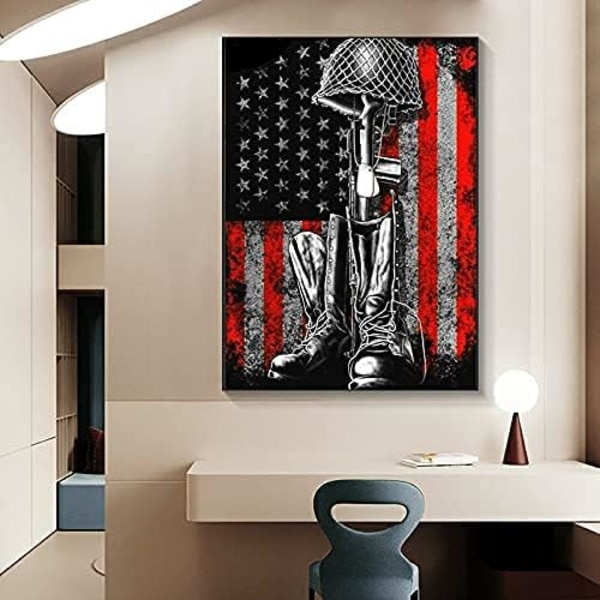Diamantmålning Flagga, Diamantmålning Kits, Patriotisk Diamantkonst, Diamantmålning för Vuxna, Perfekt för Hemväggdekor 12 x 16 Tum