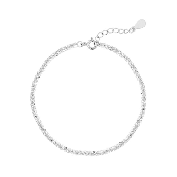 Trendy Shiny Silver Halskjede Damer Elegant Armbånd Fest Bryllup