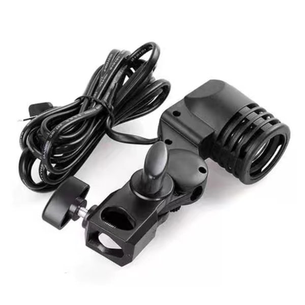 E27 Lampfäste med paraplyhållare, Fotostudio Ljus Bulb Power Socket Lampfäste, 1 Pack（Europeisk version）