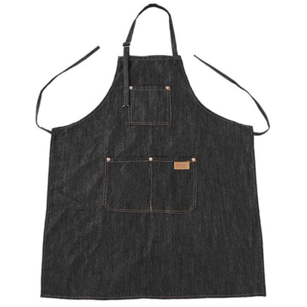Unisex Servitör Arbetsförkläde Hållbart Canvas Snickarförkläde Multi-Poc