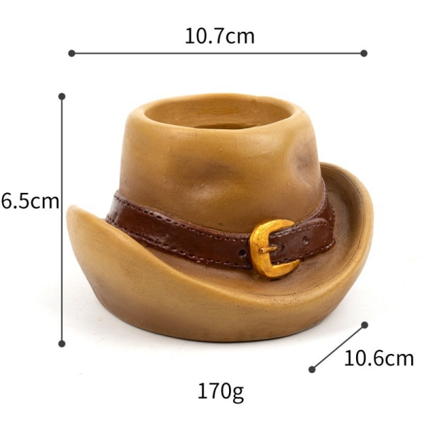 Mini Western Cowboy Style Blomsterpot Sukkulente Potter Med Drænhuller