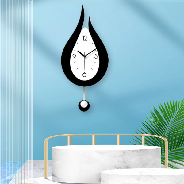 Tyst väggklocka Vattendroppar Sväng väggklocka Modern design