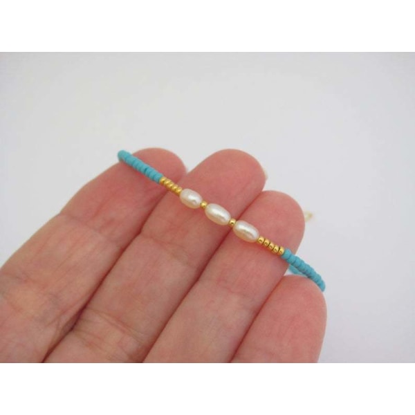 ins style fashionable simple natural pearl bracelet braided pearl