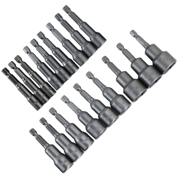 9Pcs Hex Socket Set 6-15mm, Drill Bit Set，6mm