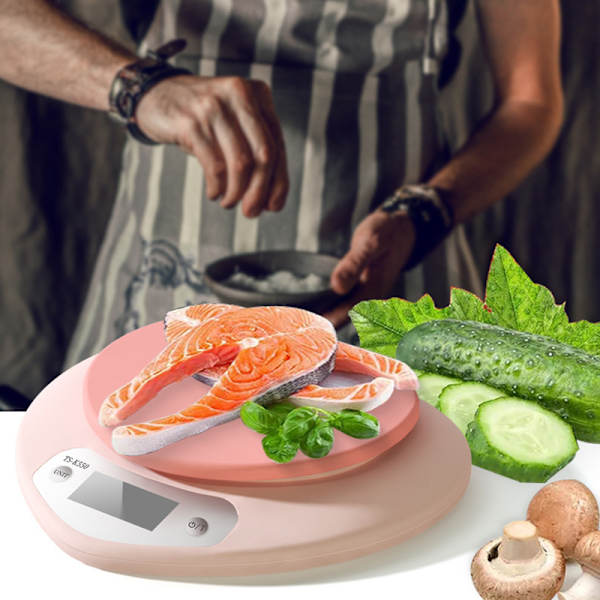 5000g/0,1g Uppladdningsbar precisionsvåg, köksvåg, medicinska ingredienser, pulver, kaffebönor