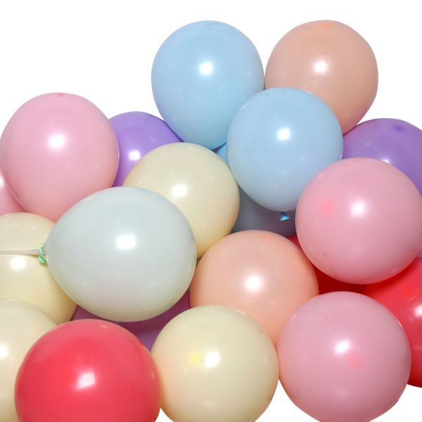 Macron färg förtjockade ballonger, 200 ballonger i olika färger