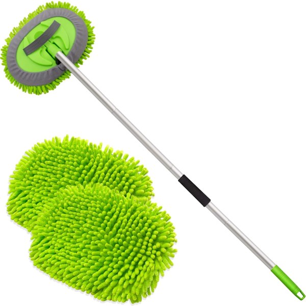 62" ultrafin fiber WASH Brush mop Kit Meter Sponge Långt handtag