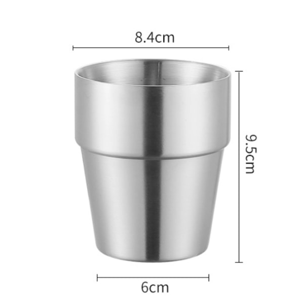 Rustfritt stål Tumbler Sett med 2 Dobbeltveggede Tumblere for BBQ, Hjem, Kontor, Fest, Kjøring, 8.4*9.5*6cm