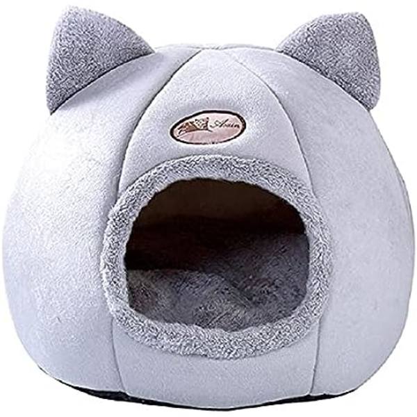 1 st kattbädd, mjuk kattbädd, kattsäng, husdjursbädd för katter och valpar