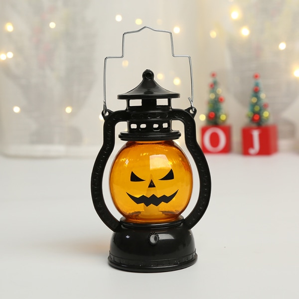 Halloween-lanterne, bærbar håndholdt Jack O-lykt, Retro Jack O