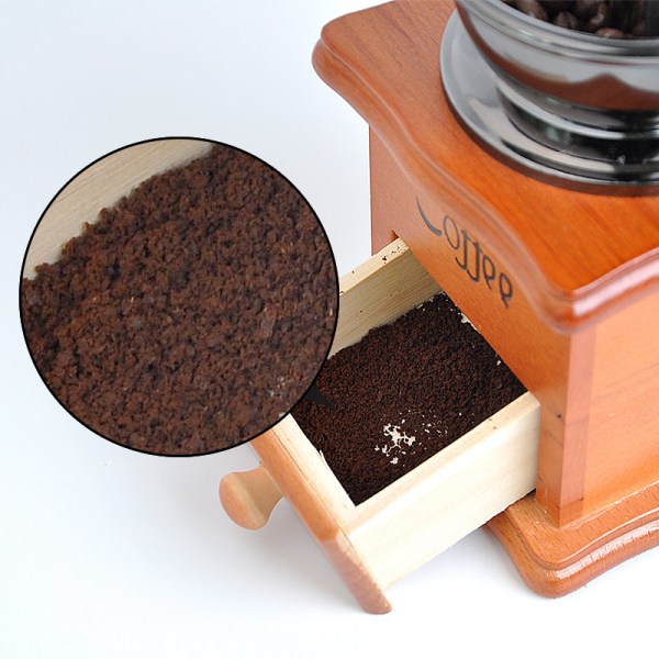 Manual Coffee Grinder in Antique Style Brown