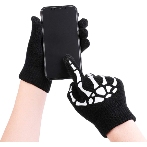 3 par Skeleton Touch Screen-handskar för barn Halloween Glow i T