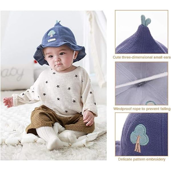 Baby Mask Hat med klar visir för barn pojkar flickor sommar UV-skydd