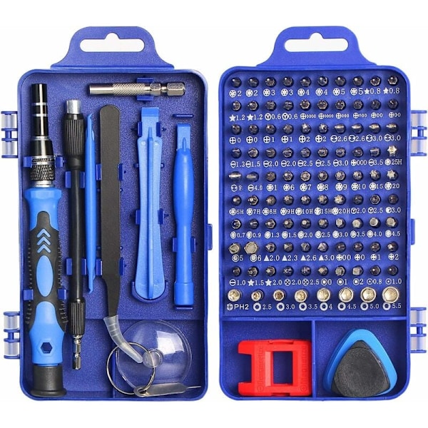 Precisionsskruvmejselset, skruvmejselset professionella reparationsverktyg 115 i 1 set multifunktionell magnetisk skruvmejsel för Iphone Laptop Mac Watch Leksaker Smycken Glasögon Apparat