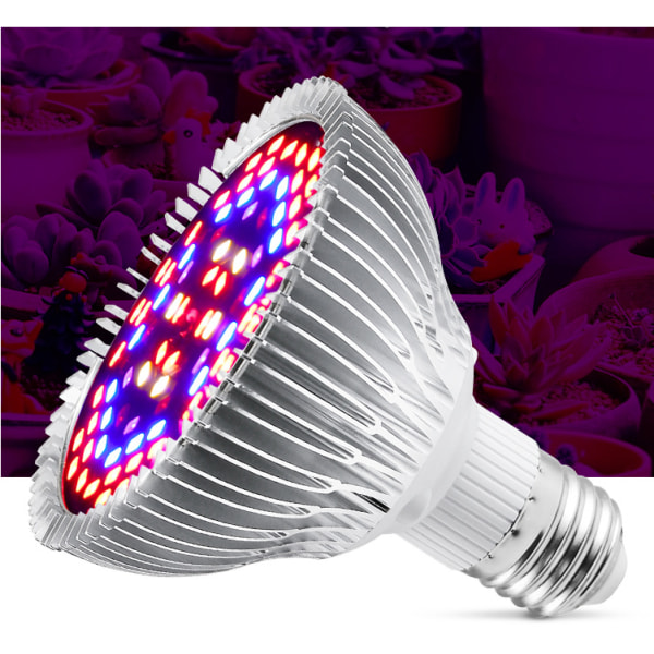 E27 LED Horticultural Plant Light Bulb, 30W E27 with 40LED Full S