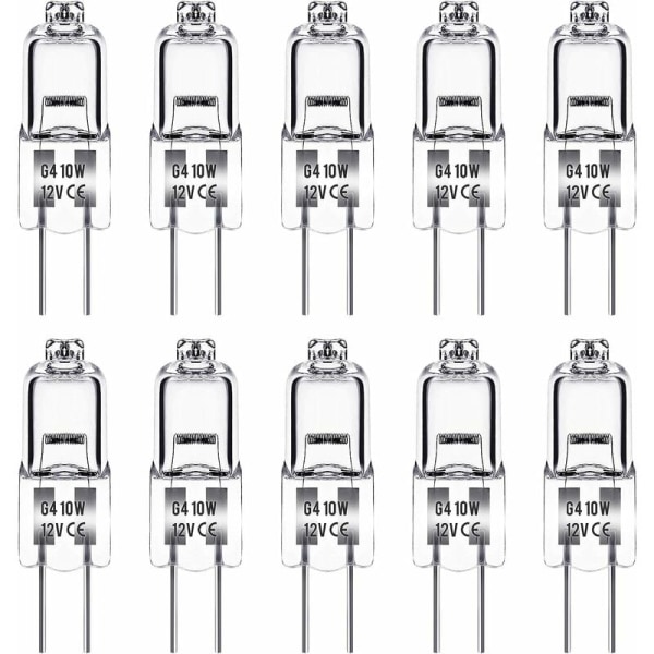 G4-halogeenilamppu, 12V 10W G4-lamppu, 150LM, G4-halogeenilamppu, kirkas kapselilamppu, 10 kpl