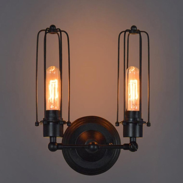 Vegglamper, vegglampearmatur Antikk industriretro rustikk L