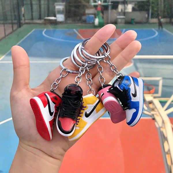 3d Mini Air Sneaker Keychain Aj Modell Skor Nyckelring Pojke Män Ryggsäck Hänge#5