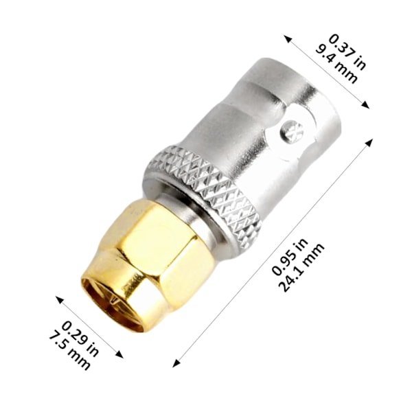 2-pack BNC SMA till BNC koaxialadapter BNC hona till SMA hane BNC hona till