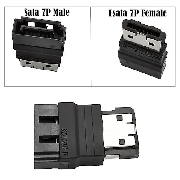 Esata till Sata-adapter 7p hona Esata till hane Sata-kontakt för snabbare data