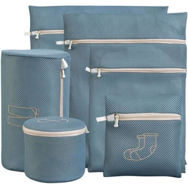Komplett set med 6 tvättnät i alla storlekar (tvättpåse) speciellt designad f