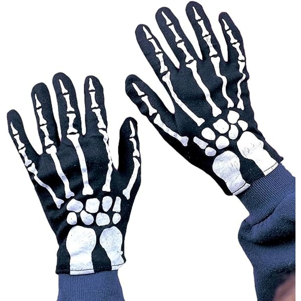 ghost skeleton short gloves skeleton performance props bone glove