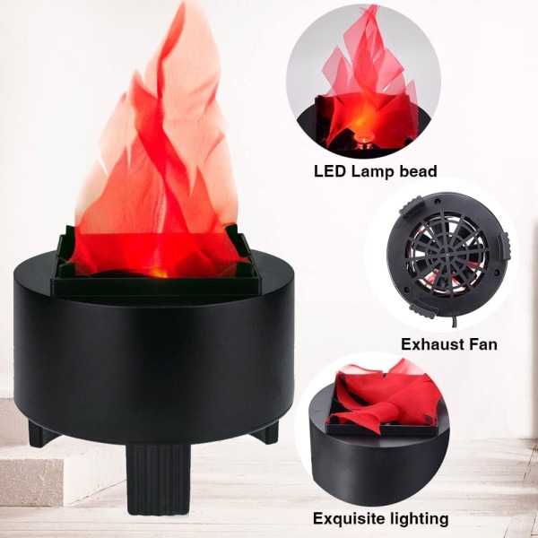 LED-ljus Fire Flame Dynamiskt ljus med effekt, lampsimulering