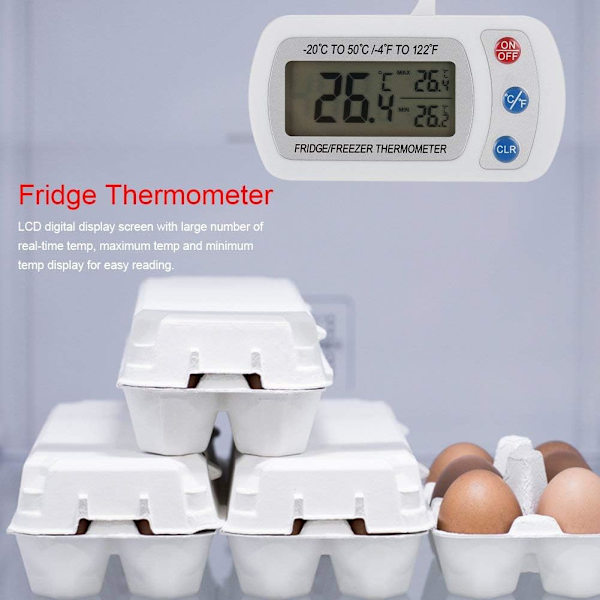 Digital termometer frys vattentät frys med justerbar stativhängare