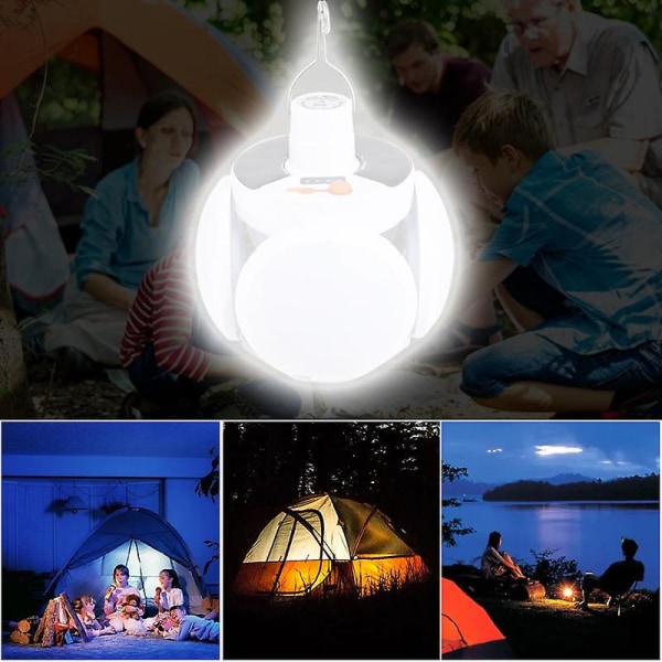 Led sollampa fällbar fotbollslampa bärbar utomhus nödbelysning
