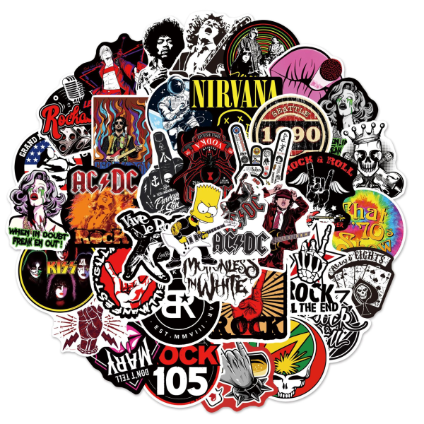 162 stk. rock rock band graffiti klistermærker PVC klistermærker